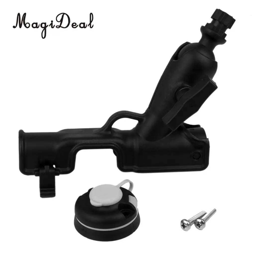 2PCS Premium Nylon 360 Degree Rotatable Adjustable Fishing Rod Holder Boat Fishing Rod Holder Rack with mount base and screws