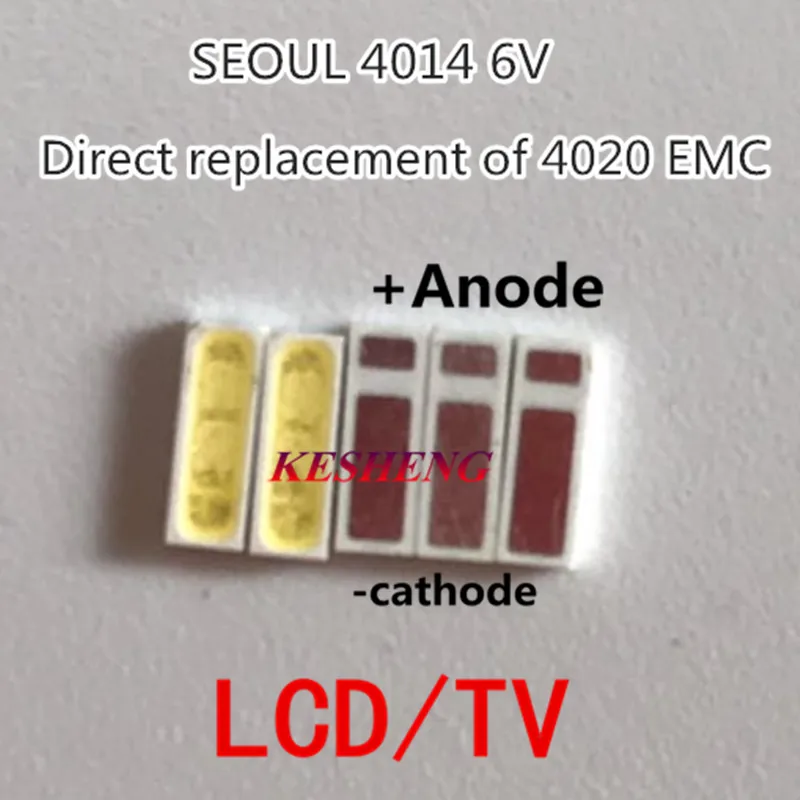 Лот для Сеульского 4014 SMD СВЕТОДИОДНЫЙ бисер холодный белый 1 Вт 6 в 150мА для ТВ/ЖК-подсветки светодиодный высокомощный светодиодный 4014 SBHGN2S0E/500 шт