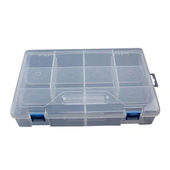 

1 Pcs Plastic Detachable Components Storage Boxes Adjustable Clear White Parts Storage Organizer Cases for Screws Hardware Uses