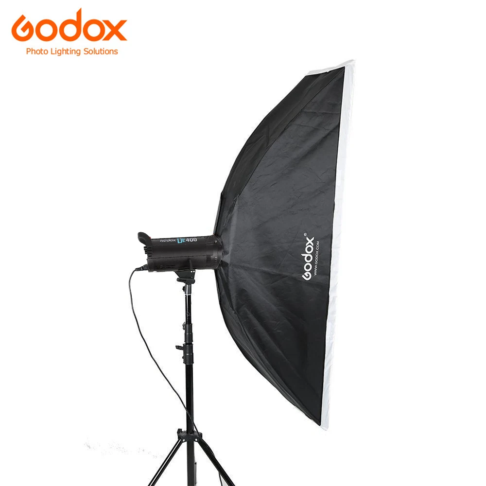 Godox DE400 400 W/400WS фотостудийная вспышка светильник мерцающий светильник ing комплект+ 35x160 см софтбокс с решеткой с быстрой установкой Bowens Mount+ 2,8 м светильник стенд