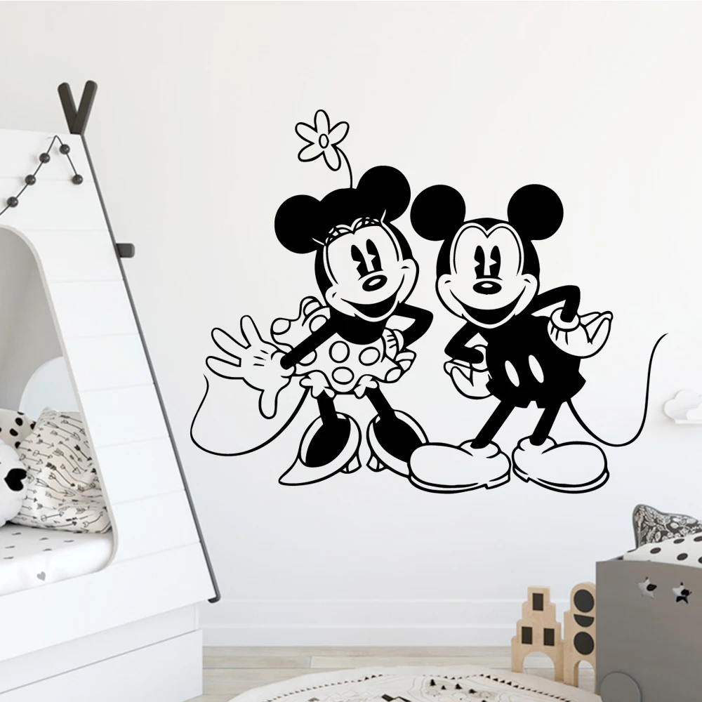 

Hot mickey and minnie Wall Sticker Wall Stickers Art Wallpaper For Kids Rooms Home Decoration Wall Art Decal