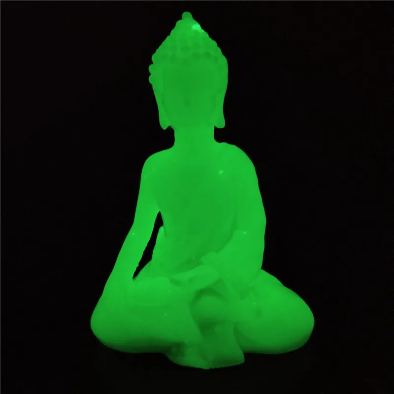 4 стиля светящиеся статуя Будды для медитации искусственного нефрита камень тайский будда Скульптура Статуэтки светящиеся садовые декоративные статуэтки