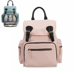 Мода мама пеленки мешок рюкзак вместительные, для будущих мам пакет для новорожденного ребенка путешествия рюкзак папы Черный Розовый