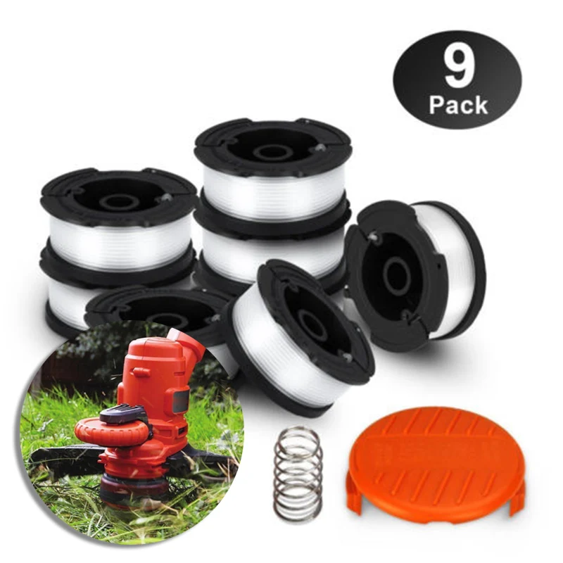 

9 Pack Line String Trimmer Replacement Spool 30ft .065 for BLACK+DECKER Trimmer