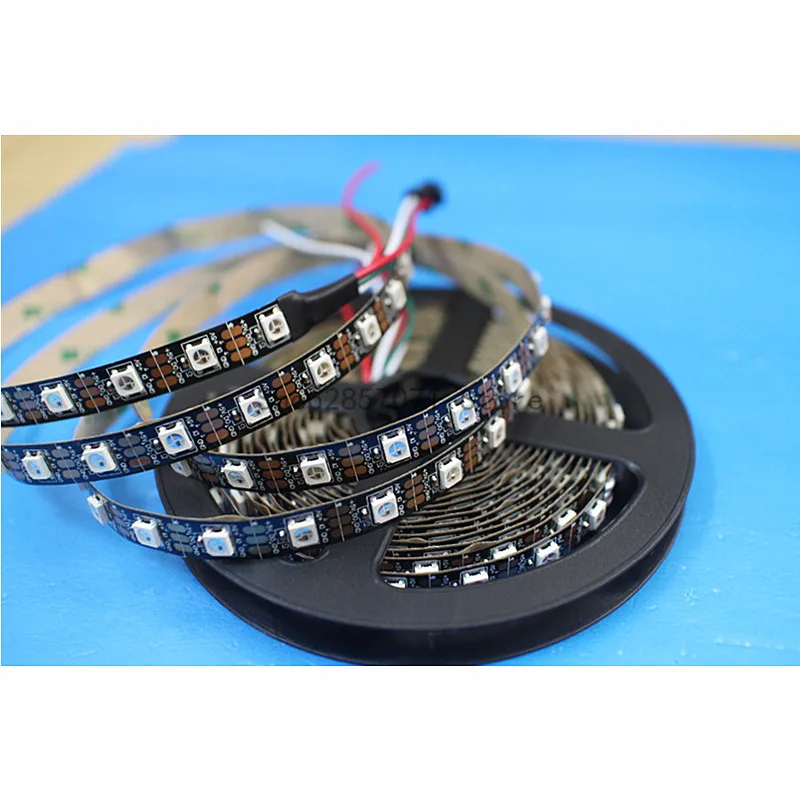 SZRZGT WS2812B 5050 RGB Светодиодная лента 5 м 150 300 светодиодов 144 30 светодиодов/м