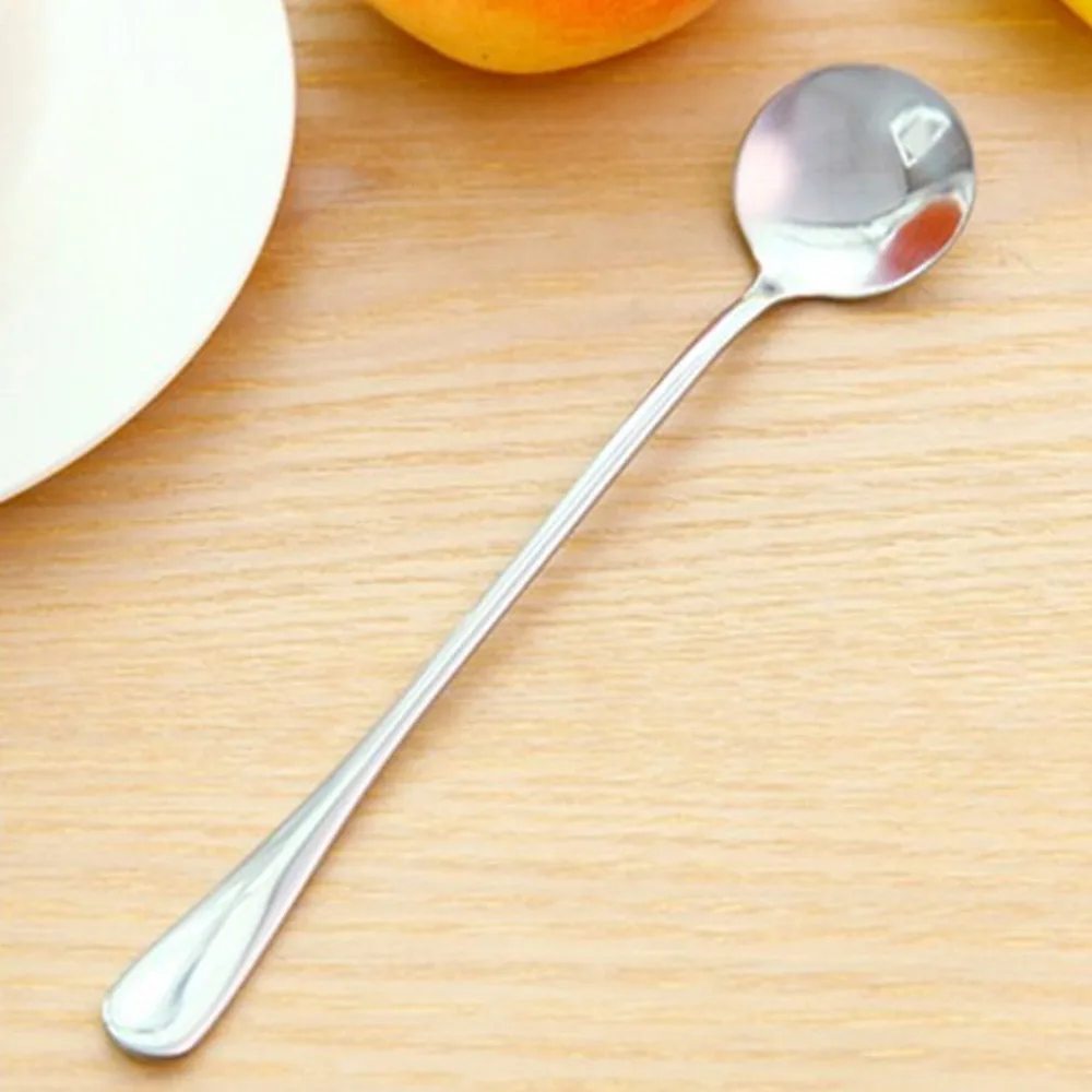 Креативная длинная ручка ложка для смешивания из нержавеющей стали ложки для чая и кофе мороженое десертная ложка кухонные инструменты хорошие подарки# 0e