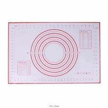 1 шт силиконовый коврик для теста для торта, глиняная помадка, кондитерские изделия, лист для выпечки, Кондитерские доски 60x40 см, черный/красный
