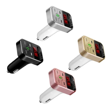 

Car Bluetooth Wireless Handsfree Audio Receiver Auto LED MP3 Player Dual USB Fast Charger car MP3 Player hands-free phone