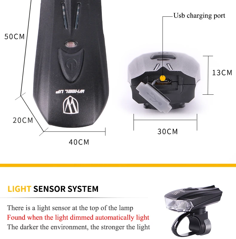 Новинка, дорожный велосипедный передний светильник, высокая мощность, водонепроницаемый, USB, перезаряжаемый, велосипедный светильник, безопасный, светодиодный, на руль, велосипедный светильник