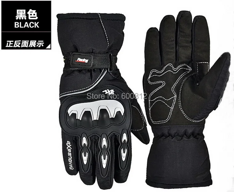 Новинка PANGUSAXE теплые зимние мотоциклетные перчатки водонепроницаемые перчатки для байкеров Электрический велосипед перчатки для мужчин/женщин 3 цвета