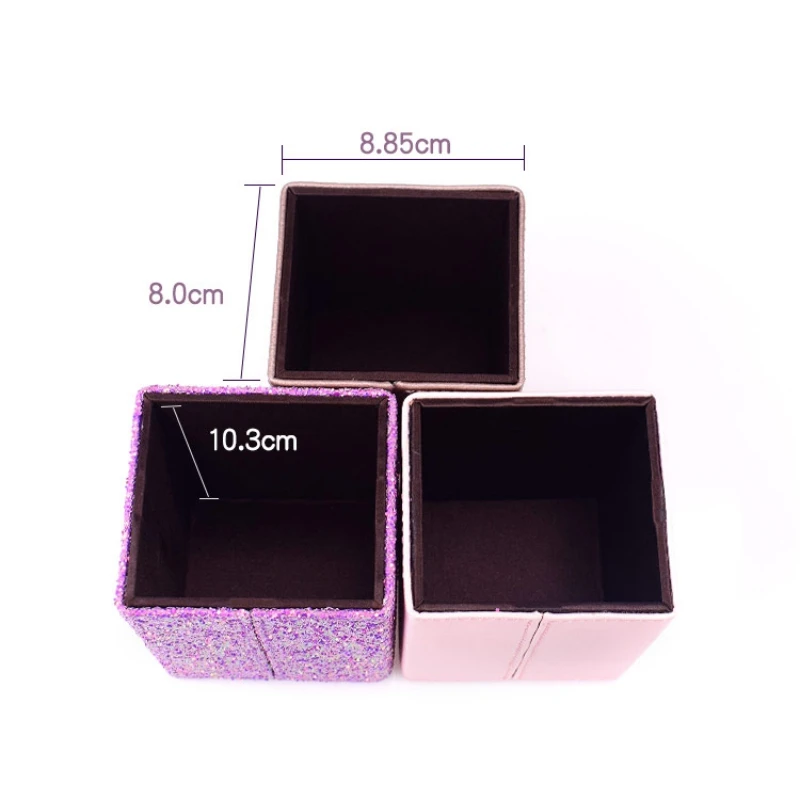 Magnet Makeup Tube PU Travel Makeup Brushes Holder Storage Empty Holder Cosmetic Square Storage Makeup Brush Barrel