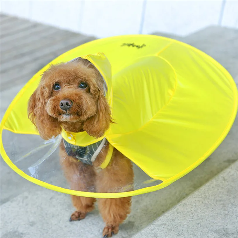 Umbrella Cloak Raincoat for Dogs Transparent Dog Raincoat Waterproof Poncho Summer Clothes for Dogs Dropshipping 40AT14 (6)