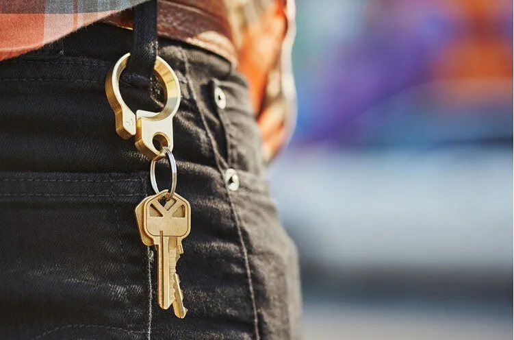 

Multifunction Outdoor Tools EDC Solid Brass Beer Bottle Opener Brass Keychain Key Chain Key Ring