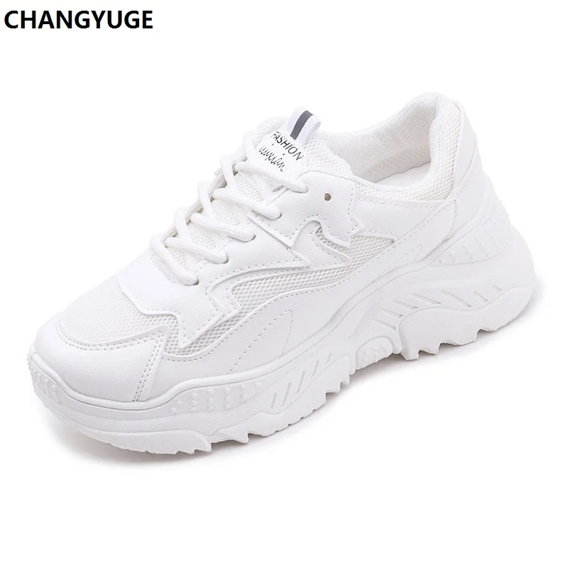 Кроссовки Voor Vrouwen модные кроссовки на платформе Schoenen Witte танкетке из сетчатого