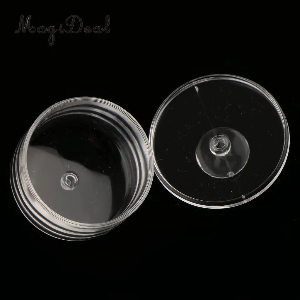 2Pcs Dollhouse Miniature 1/12 Clear Dessert Home Room Kitchen Decor Acc Snack Can Jar Pot With Half Round Lid
