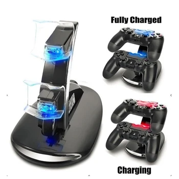 

xunbeifang Dual Controller Holder Charger 2 LED Charging Dock Station Stand for PS4 for Playstation 4 Controller Game