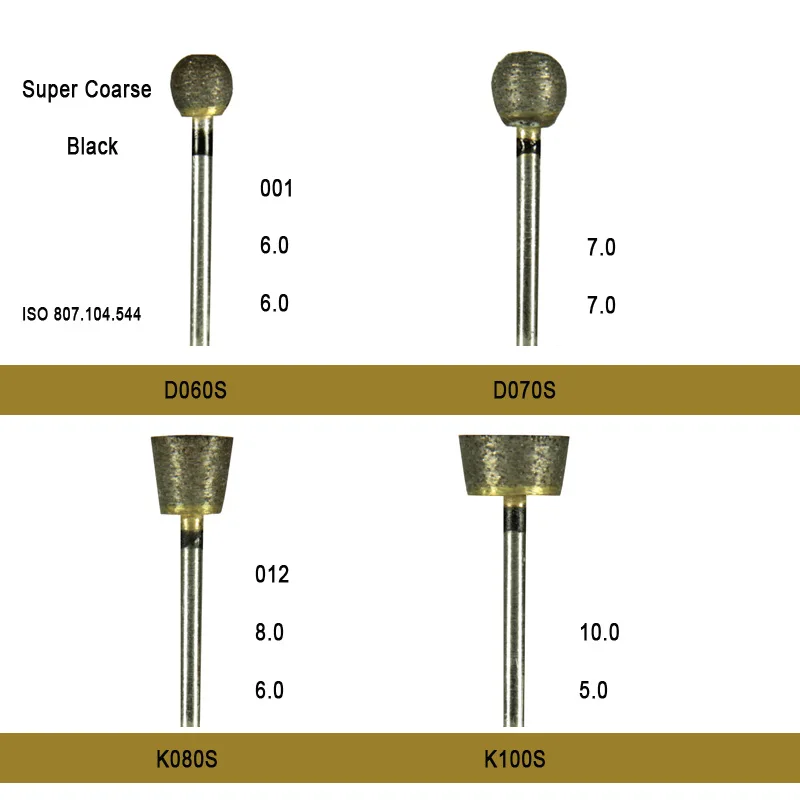 10pcs/ lot Dental sintered Diamond burs for Grinding and polsihing