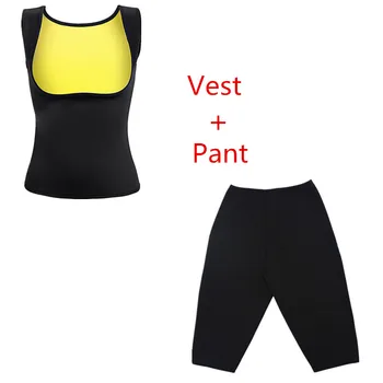 

Body Shapers Vest Pants Set Women Sweat Sexy Slimming Vest Waist Trainer Pants Super Stretch Control Lose Weight Neoprene corset