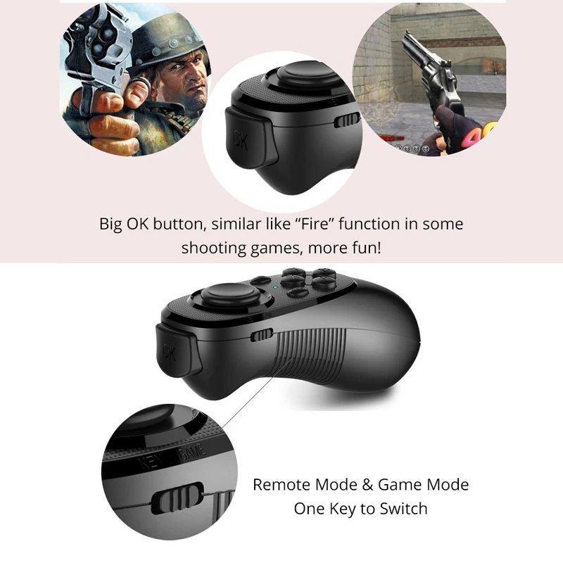 Mocute 052 Bluetooth пульт дистанционного спуска затвора беспроводные геймпады для Android iOS