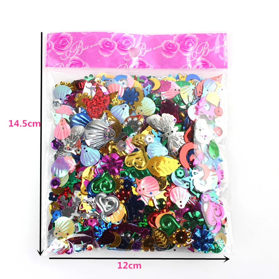 Loose diameter round flat sequins Paillettes sewing on trims for crafts, Cloth accessory