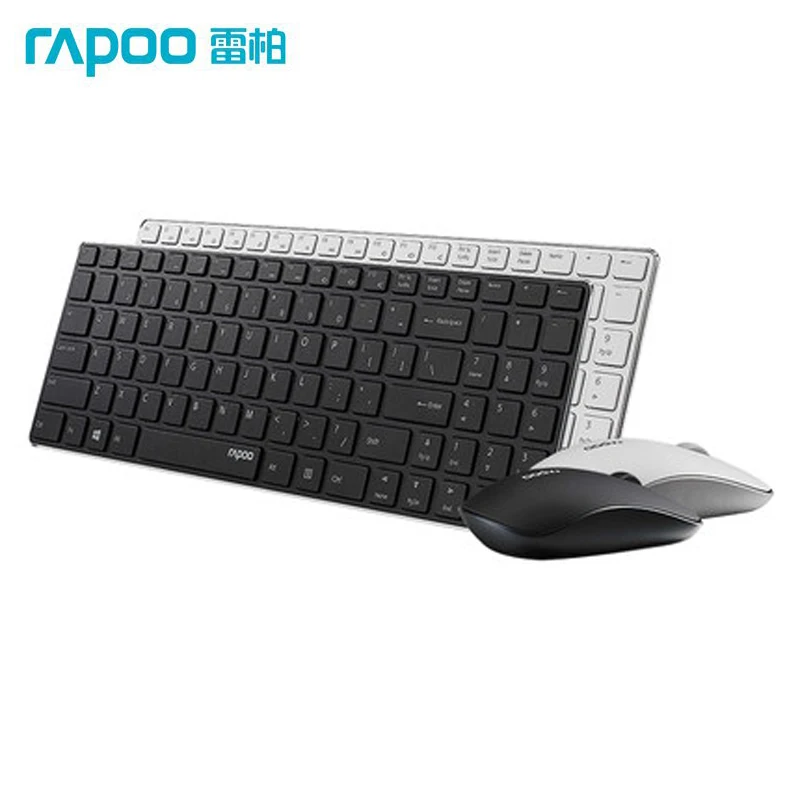 Rapoo 9300P Ultra Thin Metal 5G Wireless Optical Keyboard & Mouse Combos for PC Laptop Gaming