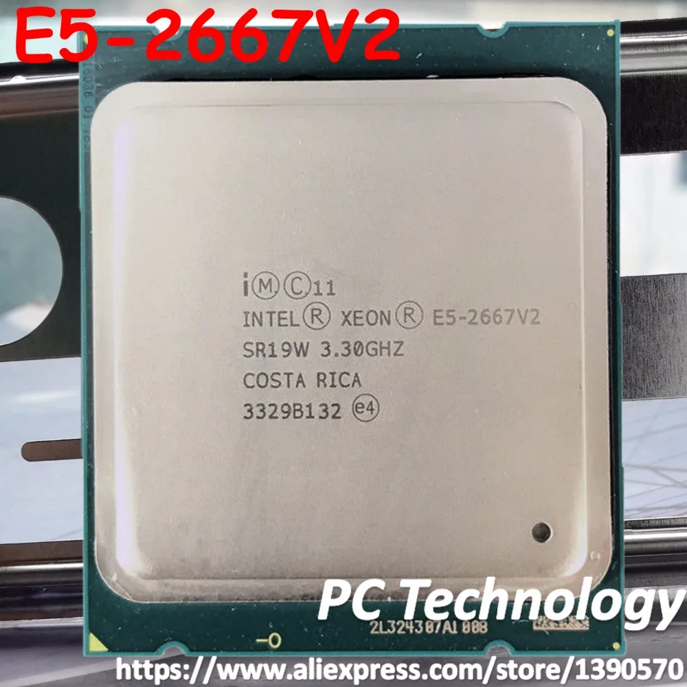 Оригинальный процессор Intel Xeon E5 2667V2 3 30 ГГц 8 ядер 25 Мб SmartCache 2667 V2 LGA2011 официальная