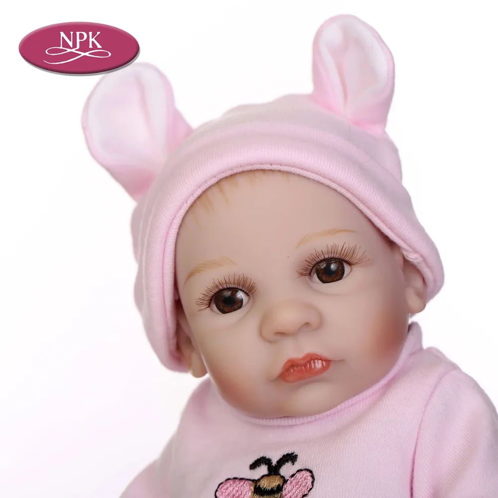 NPK 27CM Reborn Baby Girl Doll Full Body Silicone Babies DOll Lifelike Girl Newborn Baby Bathe Toys Fot Girl Child Birthday Gift (3)
