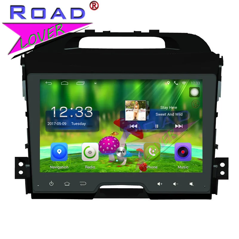 TOPNAVI Android 6.0 2G+32GB 9" Quad Core Car Media Center Player For