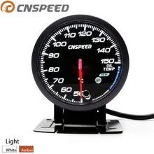 CNSPEED 60 мм 12 В Автомобильный датчик температуры масла 50-150C Температура масла с датчиком черный лицо белый и янтарный освещение YC101414+ YC100211