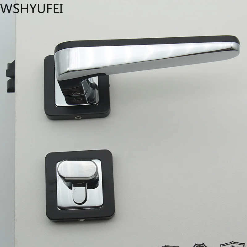  1pcs home security handle locks left and right open gold and silver plus black indoor bedroom silen - 33041662940