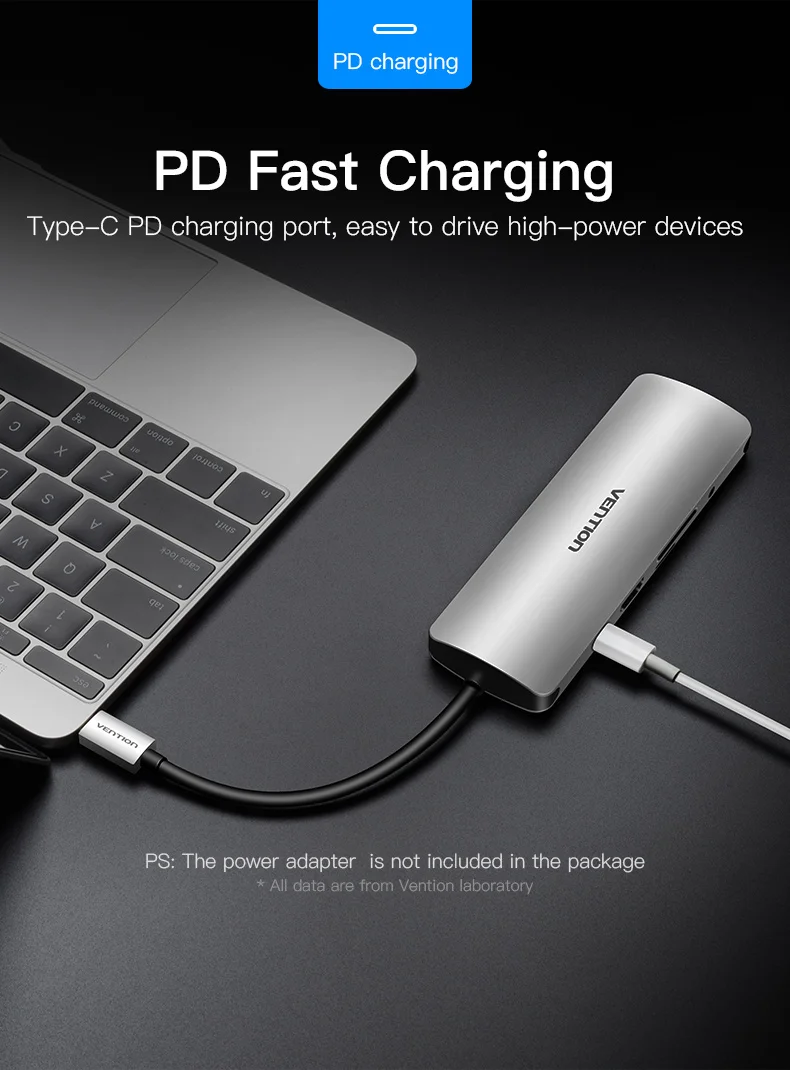 Vention USB C концентратор type C к HDMI USB 3,0 концентратор thunderbolt 3 RJ45 адаптер для MacBook samsung S8/S9 huawei P20 Pro usb-c адаптер