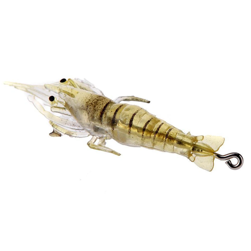 New arrival 6pcs/set 4cm Shrimp Fishing Lures Simulation Soft Prawn