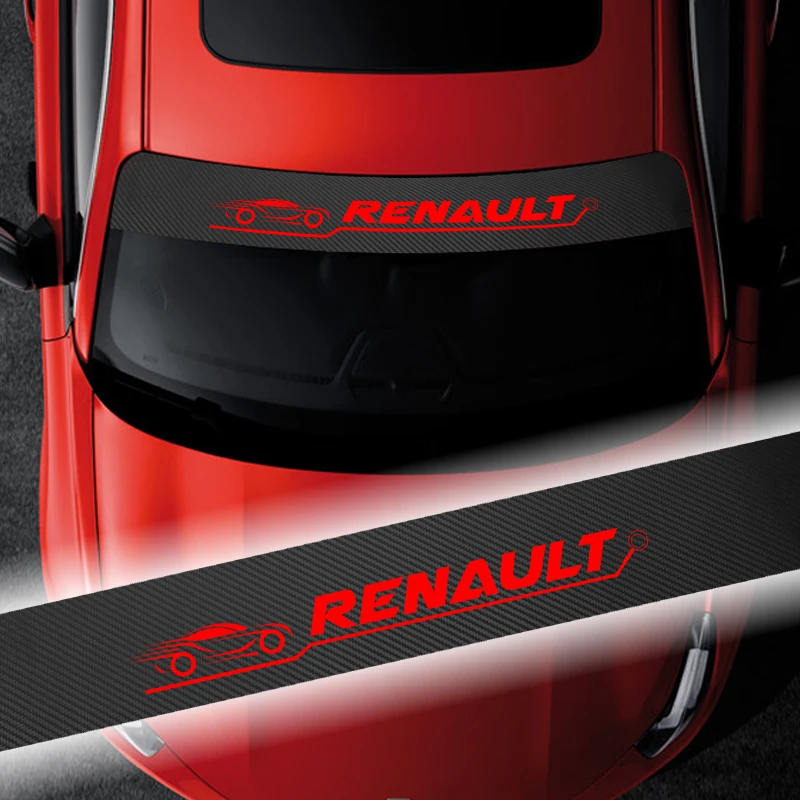 

Waterproof Auto Car Front Window Windshield Decal Sticker For Renault duster megane 2 logan renault clio Car Styling