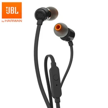 JBL T110 3,5 мм проводные наушники стерео музыка бас гарнитура спортивные наушники встроенный контроль Hands-free с микрофоном наушники