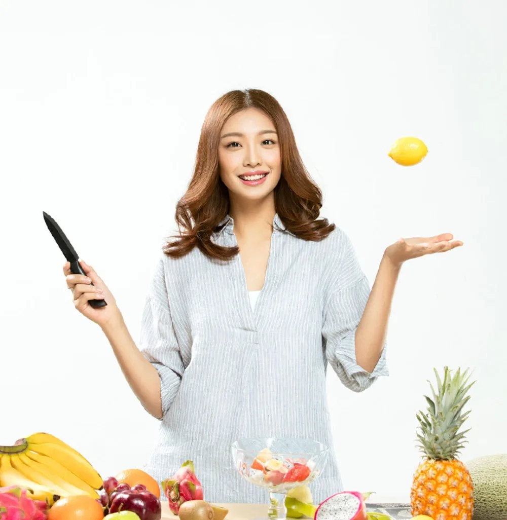 Xiaomi Mijia Smart Home Huohou Kitchen Knife Mijia Nano-Ceramic Knives Cook Set 4 6 8 Inch Furnace Thinner for Family