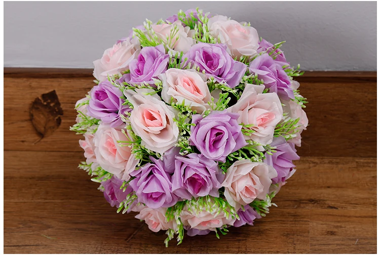 " 20 см многоцветный Шелковый цветок целующийся шар потолок в отеле декоративный висящий цветочный шар центральный Розовый Свадебный DIY шар