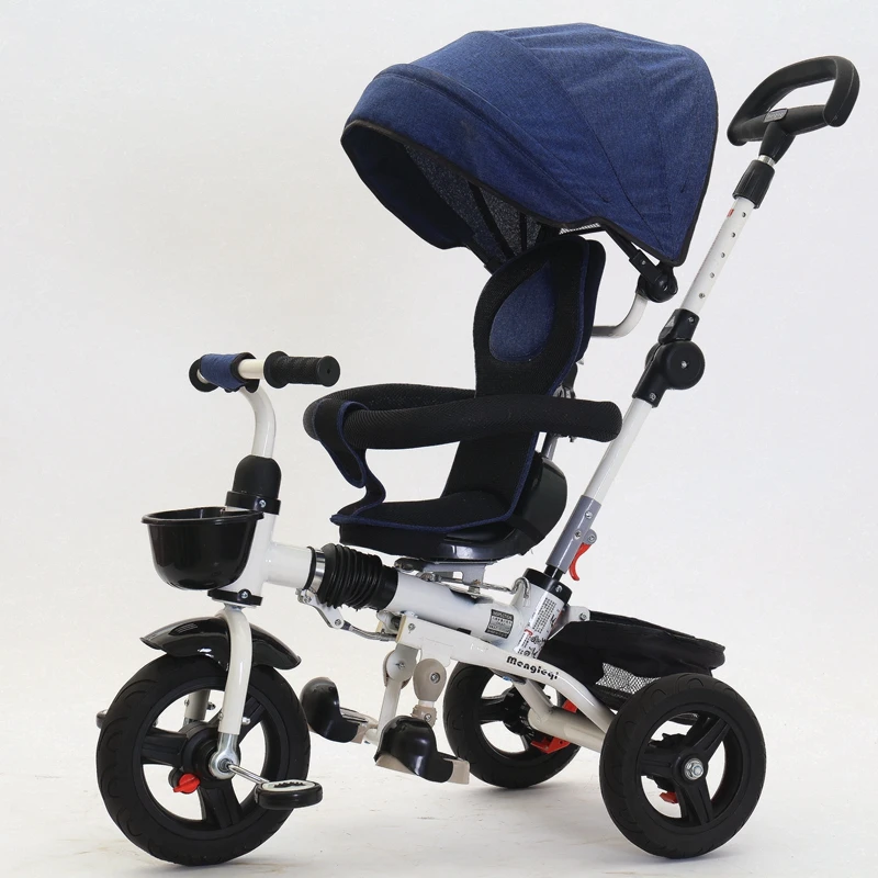 

2018 new folding children's tricycle rotating seat self-propelled cart 1-12 years old can apply to sit can lie