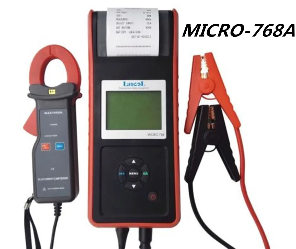 Lancol Портативный Тестер Батареи MICRO 768A Внутреннее Сопротивление Checker с Принтером