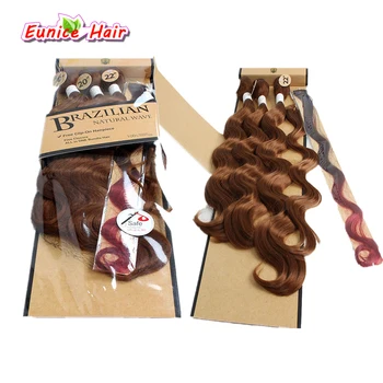 

18" 20" 22inch Ombre body wave with closure brazilian natural wave 1B/30/27 Three Tone Color synthetic body wave Hair weft
