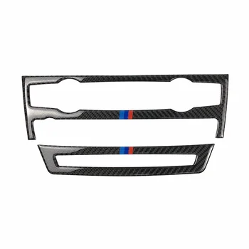 

Carbon Fiber AC CD Control Panel Cover Sticker Trim For BMW E70 E71 X5 X6 08-13