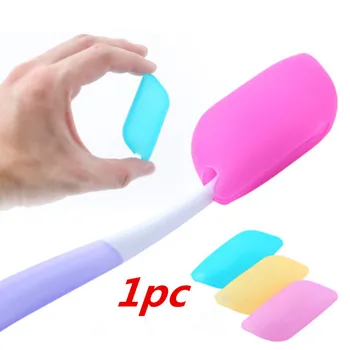 

1pc High quality Soft Toothbrush Head Case Travel Portable Silicone Toothbrush Head Cover Protective Caps