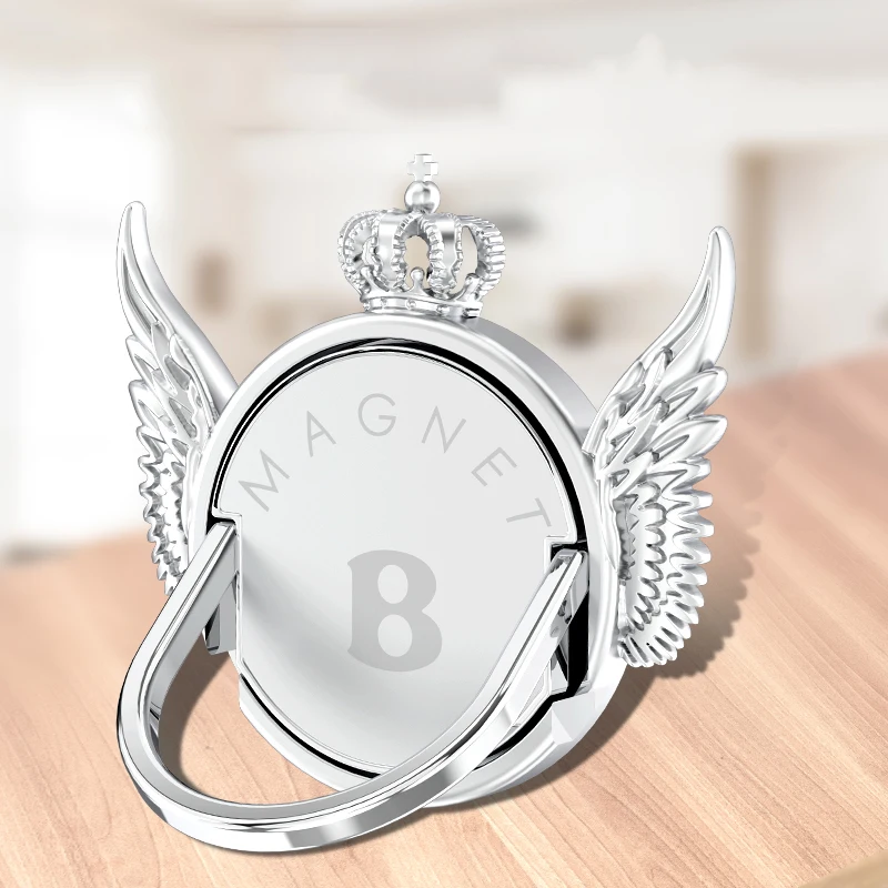 Luxury 360 Degree Metal Finger Ring Holder magnetic Car Mount Holder For iPhone X 8 7 Mobile Phone Tablets Samsung S9 S8  (4)