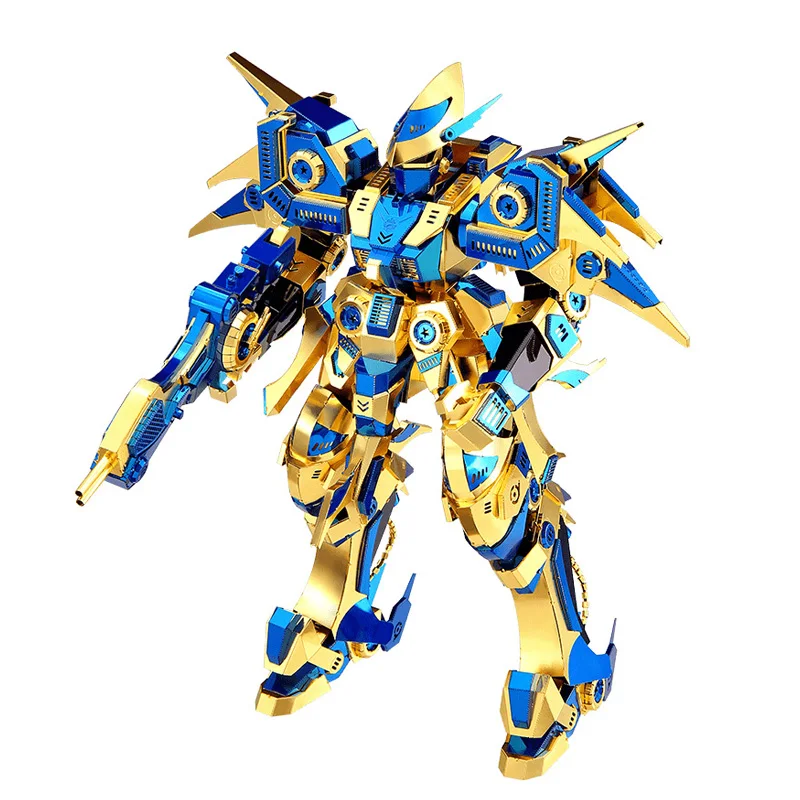 

Piececool Sky Dominator Edition Armor Knight DIY 3d Metal Nano Puzzle Assemble Model Kits P095-GBK Laser Cut Jigsaw Toys