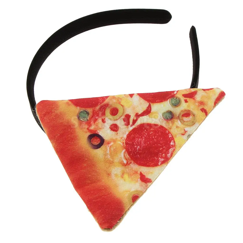 Festival Pizza Fast Food Headband Women Girls Halloween Fancy Dress Party Hairband Birthday Party Dress up Props Headpiece Gift