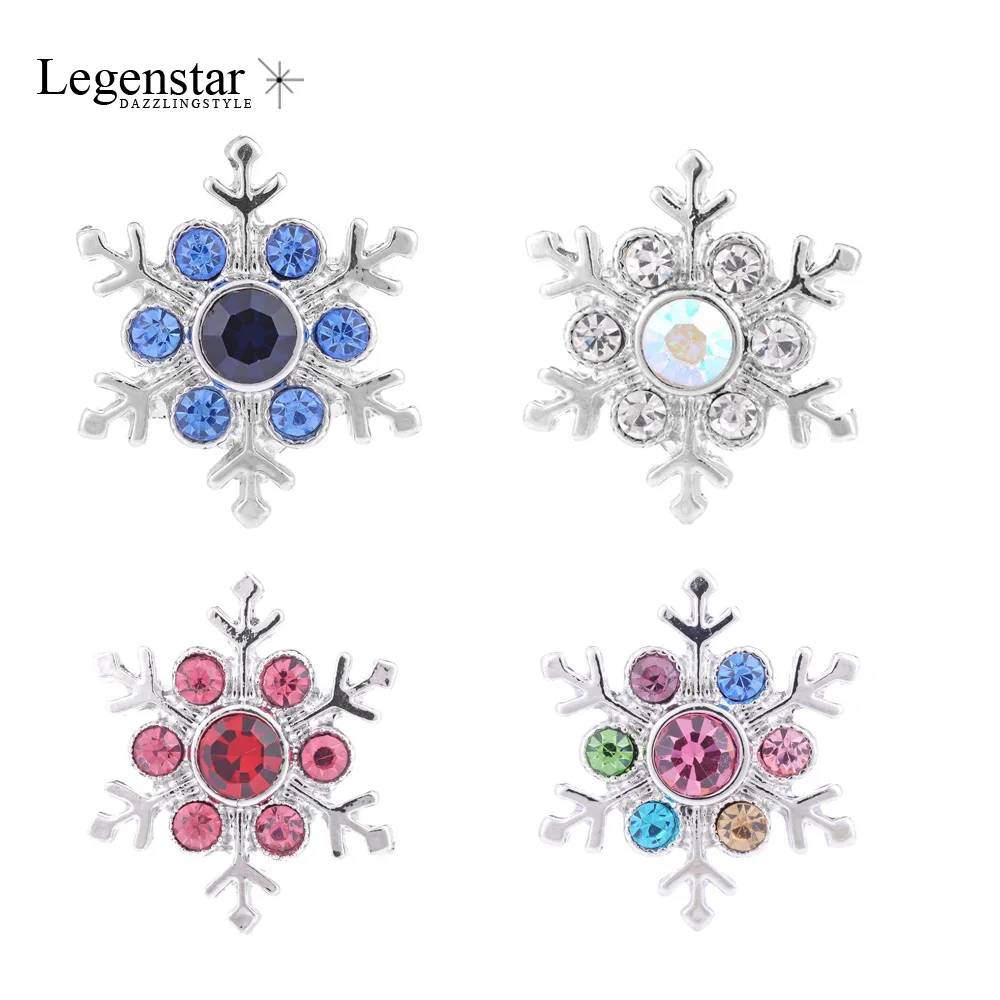 Legenstar 18MM Snap Button Jewelry Christmas Gift Colorful Crystal