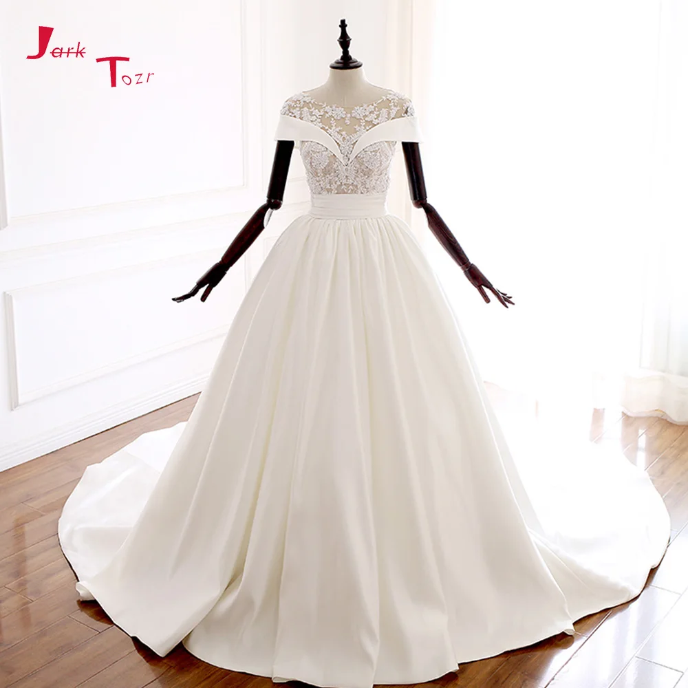 Jark Tozr 2019 Новое поступление Свадебные платья Vestido De Noiva бисер аппликации Франции