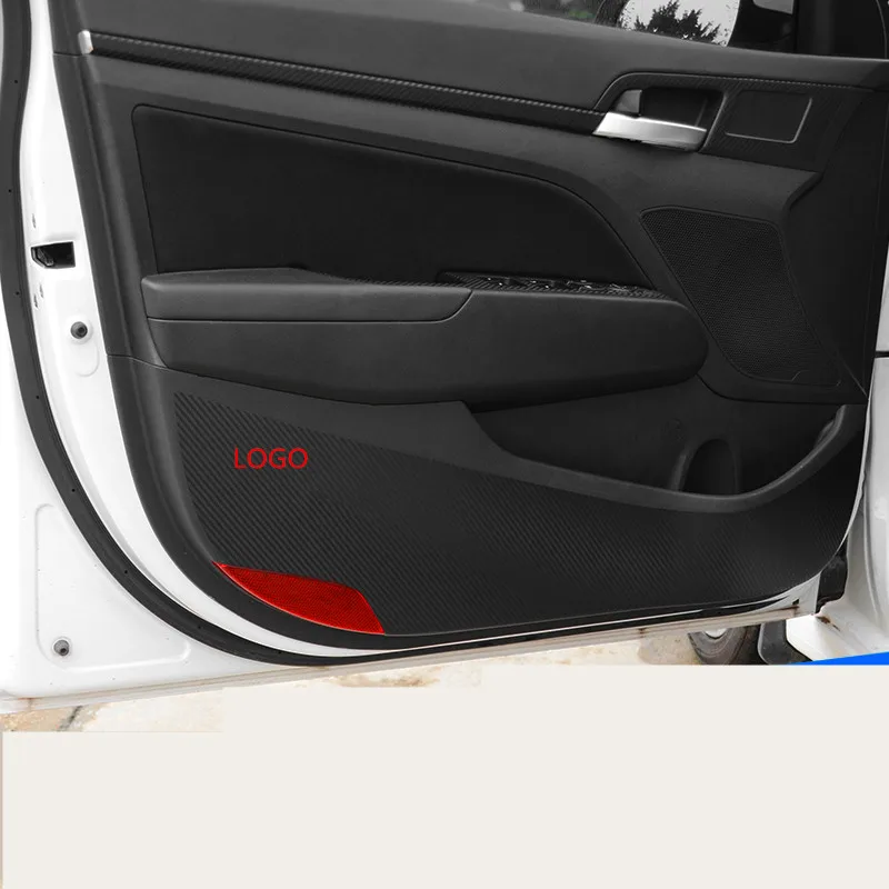 4 шт./компл. Carbin Fibre Anti Kick Pad для Hyundai New Tucson /Elantra 2016 AB030|pad pad|2016 hyundai tucsonpad 2 |