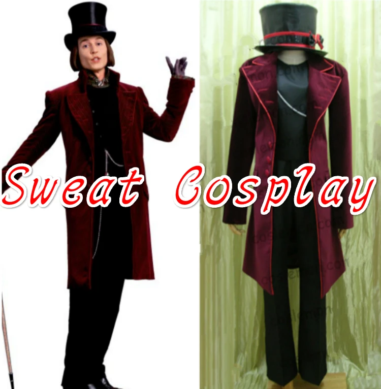 High Quality Custom Made Johnny Depp Willy Wonka Costume Charlie and ...