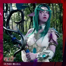 Tyrande WOW костюм World of Warcraft тиранда косплей костюм Индивидуальный заказ/размер полный комплект платье и доспехи