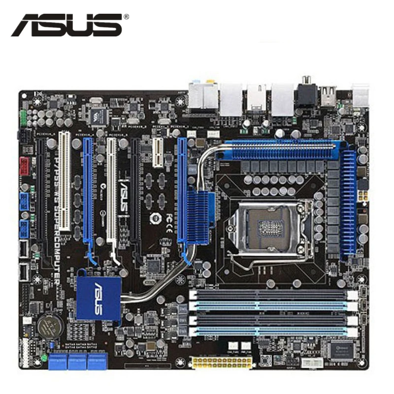 ASUS P7P55 WS Supercomputer материнская плата LGA 1156 DDR3 16 Гб для Intel P55 настольная системная плата PCI-E X16 используется AMI биос
